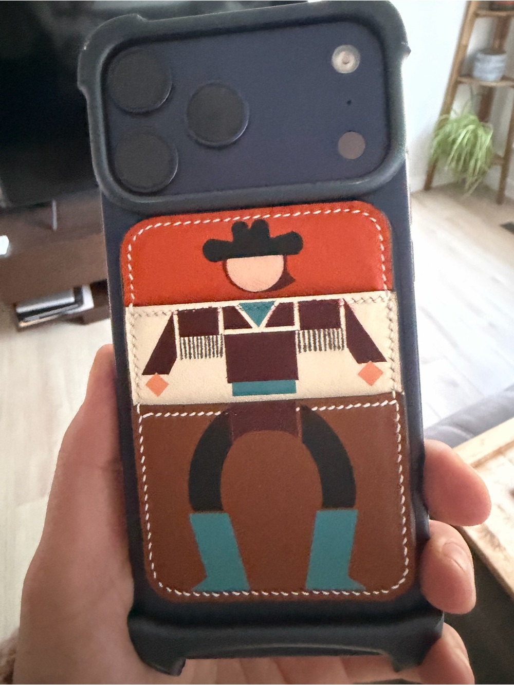 Cowboy hand painted MagSafe wallet